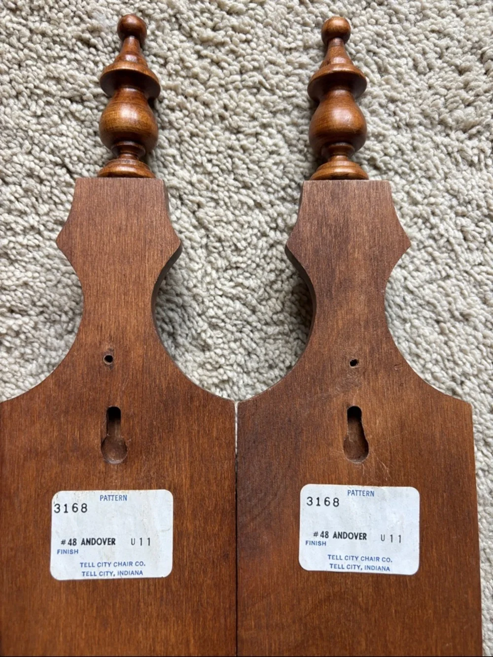 Vintage MCM Tell City Wood Wall‎ Candle Holders Sconces Mid Century Modern Set